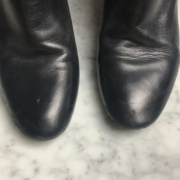 Yves Saint Laurent Women's Black Leather Ankle Boots - Picture 5 of 16